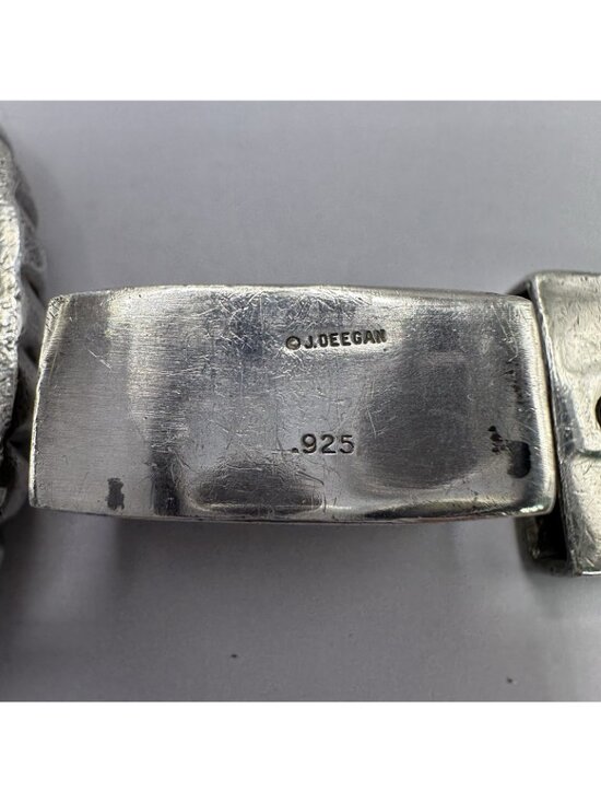 Jeff Deegan Designs Buckle Fits 1” Belt 3 Pieces Signed Sterling Silver 111 Gr main image 7